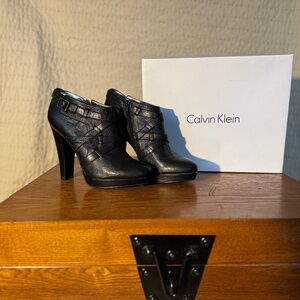 Calvin Klein "Peg" Ankle Boots